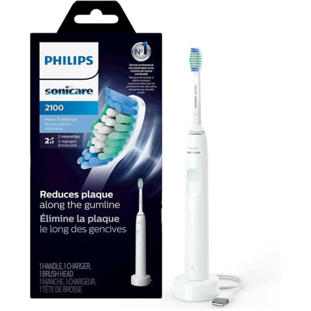 Philips Sonicare 2100 Power Toothbrush, Rechargeable Electric Toothbrush, White